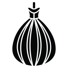 shiny ornament ball dress vector icon