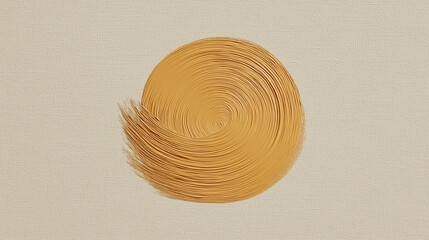 Gold paint swirl brushstroke texture on canvas