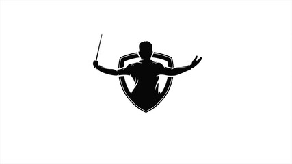 Animation of Music conductor logo, Suitable for Musical Arranged and orchestra logos 
