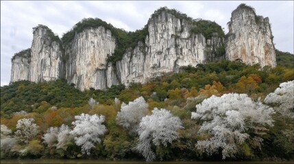 mountain landscape with trees