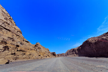 Geomorphic Scenery Desert in Xinjiang, China