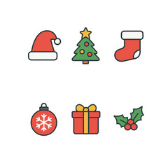 christmas icon set