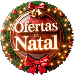 selo 3d ofertas de natal
