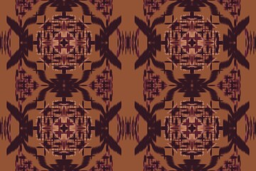 Earth Tone Ikat Seamless - Vintage Ikat Pattern Seamless - Beautiful retro design ikat seamless pattern - Digital pattern