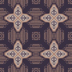 Hand Drawn Flowers Ikat Seamless Pattern - Pattern Seamless - Pastel ikat - Feminine decor - Home and Furniture decor - Beautiful life art - Spring Cherry Blossom ikat 