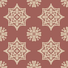 Pastel Flowers Pastel Color Ikat Seamless Pattern - Pattern Seamless Ikat Earth Tone _ Surface Pattern for Fabrics and Paper Printing