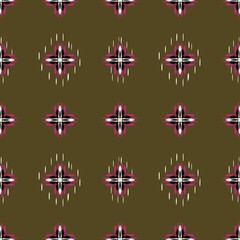 Olive Green Ikat Seamless Pattern - Pattern Seamless -Surface Pattern - Wallpaper ikat - Ikat Classic Green design for fabrics and paper - Kitchen stationery