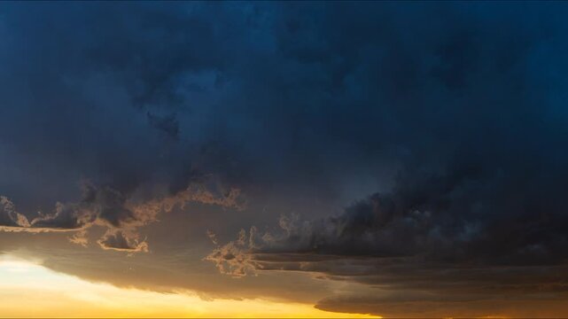 Power in nature shown through lightning and swirling dark clouds 