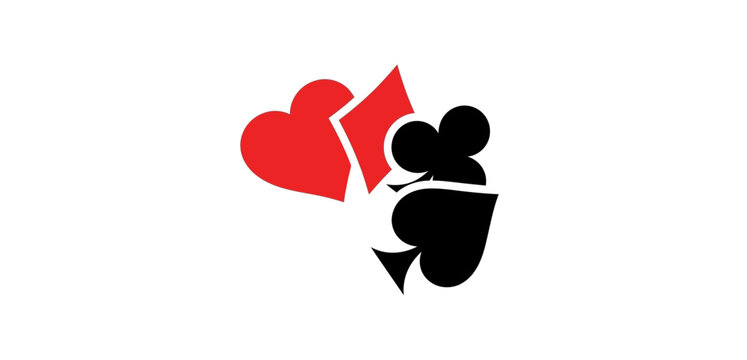 playing card suits art hearts diamonds clubs and spades symbolizing game night fun and casino excitement ideal for entertainment marketing and luck. - Powered by Adobe