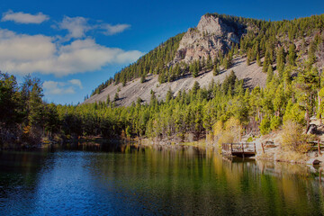 October Late Afternoon at Wild Bill Lake in the Custer National Forest above Red Lodge Montana.