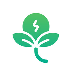eco energy gradient icon