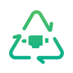 recycle parts gradient icon
