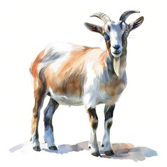 Obraz premium A charming watercolor painting of a goat