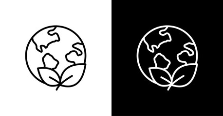 Obraz premium Ecology World White Icon Set Design
