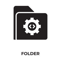 Folder Vector, Icon Or Logo Sign Isolated Symbol Illustration