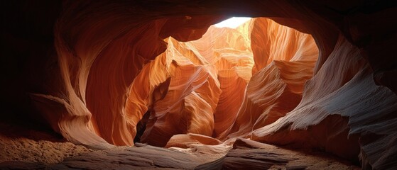 Natural sandstone canyon interior with light and shadow texture background