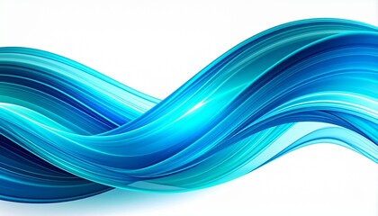 Abstract Blue Wave Background Design Element - Dynamic Flowing Lines for Modern Graphics, Technology, and Business Concepts