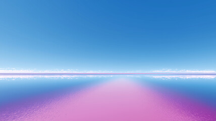 Pastel Pink and Blue Gradient Horizon Landscape