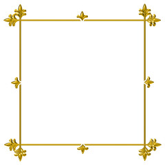 frame with golden ornament