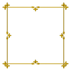 frame with golden ornament