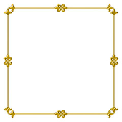 frame with golden ornament