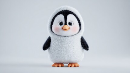 3d illustration of penguin cartoon character