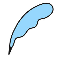 vector illustration of blue pencil