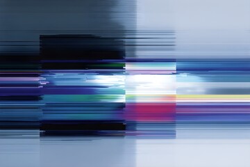 Abstract Digital Glitch Effect on Stripe Pattern Contemporary Tech Inspired Design for Creative Projects