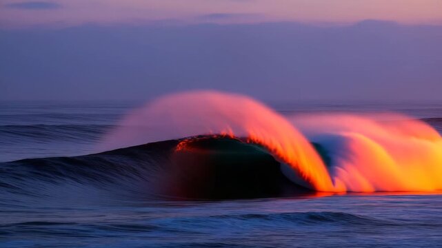 Abstract close up of orange and yellow rounded forms against blue background