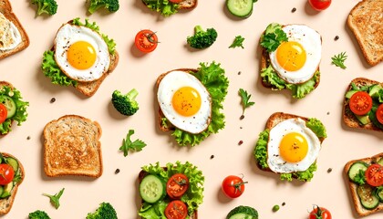 Healthy breakfast sandwiches