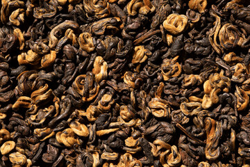 black tea leaves. black tea background