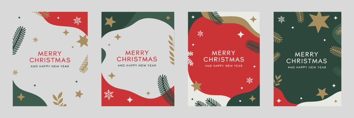 Christmas Minimal Background and Frame Template – Vector square layout for winter holidays, featuring clean design for social media posts, greeting cards, posters, flyers, and digital marketing banner