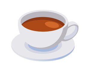 2D flat vector illustration of a Espresso in icon style, isolated on white background