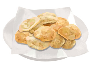 ポテトチップス（皿付き）