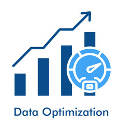 Obraz premium Data Optimization Icon in Duotone Style. Digital performance efficiency and information processing glyph.