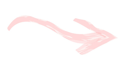 Brush drawn curved arrows. Hand drawn brush arrows in different directions. curved and wavy brush arrow strokes. Curved grunge arrows. vector illustration