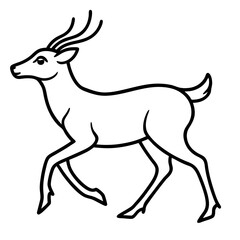 Obraz premium deer silhouette vector