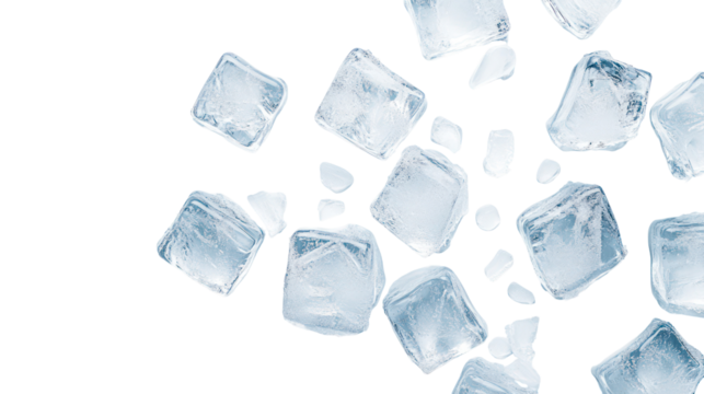 Abstract light blue geometric shapes on black isolated on transparent background