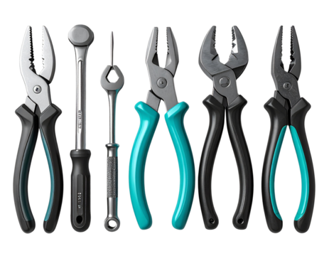 Organized Hand Tool Collection Flat Lay, Professional Workshop Concept, Transparent PNG