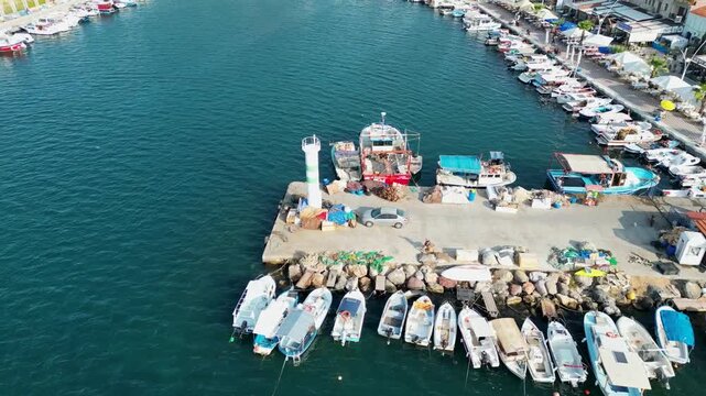 Aerial view of New Fo&ccedil;a harbor