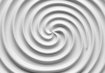 Obraz premium Glossy White Cream Swirl Texture, Abstract Paint Curl Background, Smooth Surface, Full