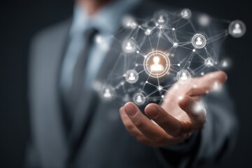 Connection Network Graphic Illustration Digital Communication Technology Networking Business Concept Social Media Teamwork Global Connection Link Innovation Interaction Data Analysis Partnership