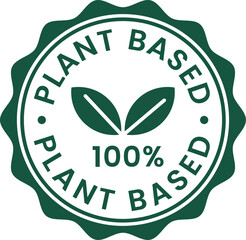 Plant based vegan food product label green certified