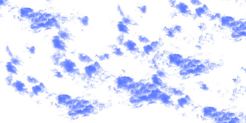 Seamless pattern of blue clouds isolated on transparent background design