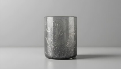 Elegant silver glass vase adorned with intricate floral details for luxurious home decor accents and sophisticated interior styling, adding a touch of glam