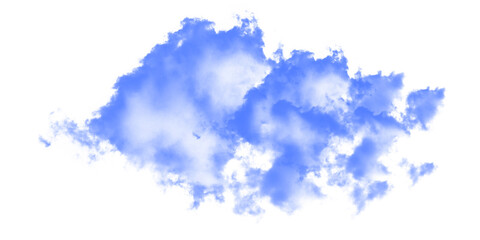 Obraz premium Blue watercolor cloud isolated on transparent background for design element