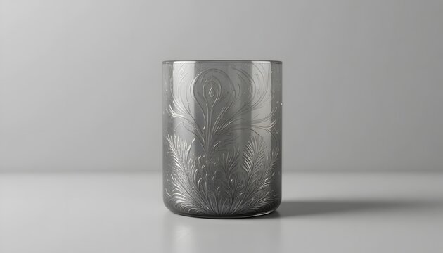 Elegant silver glass vase adorned with intricate floral details for luxurious home decor accents and sophisticated interior styling, adding a touch of glam