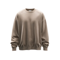 Cozy textured crewneck sweatshirt isolated on transparent background