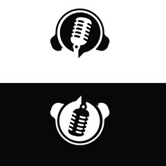 retro microphone on grunge background