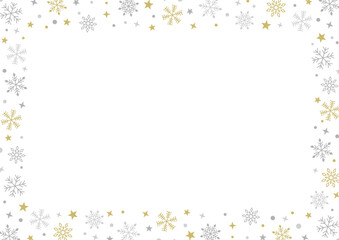 かわいい雪の結晶のフレーム